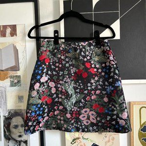 Valentino Runway pre-fall 2015 Silk Floral Mini Skirt | Size 2